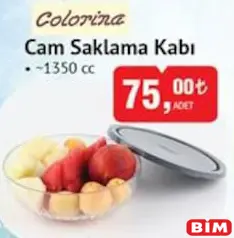 COLORİNA CAM SAKLAMA KABI 1350 CC